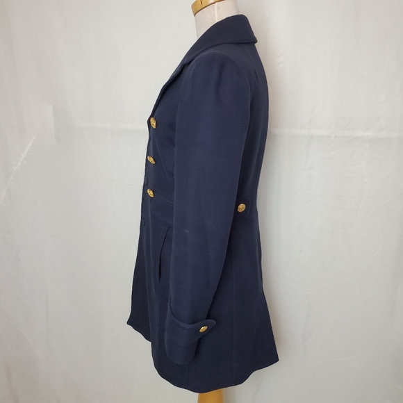 Banana Republic Navy Military Coat xs - Picture 5 of 16